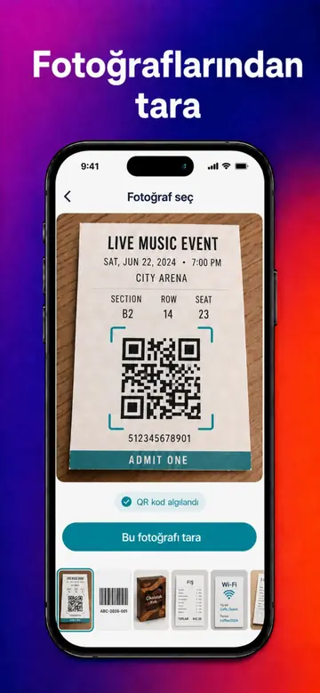 QR Tarayıcı ve Barkod Okuyucu — ekran görüntüsü 7